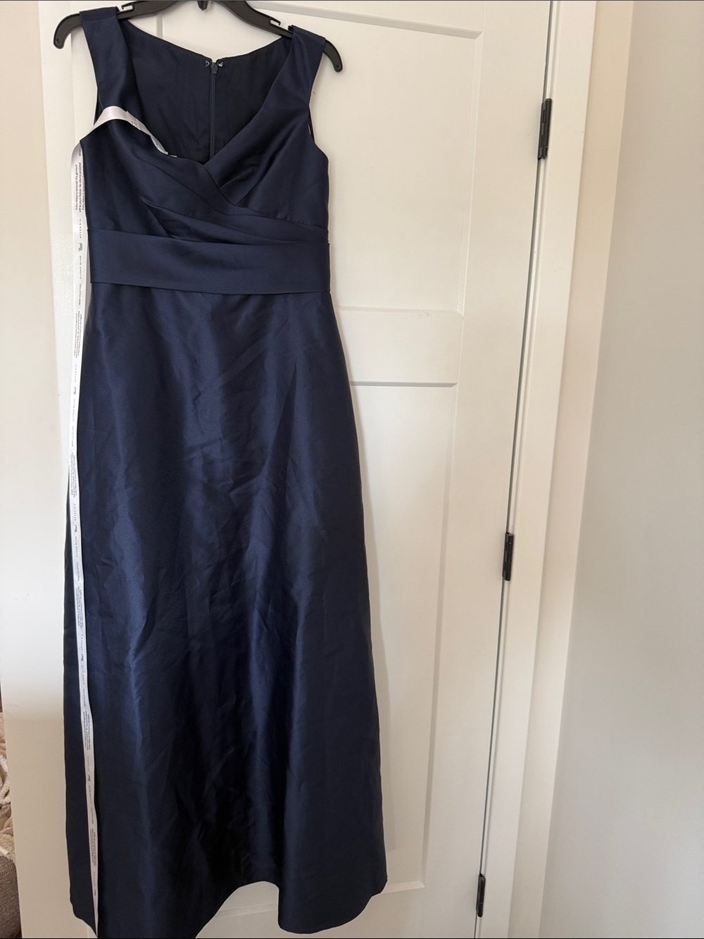 ALFRED SUNG Navy V-Neck Sleeveless Maxi Dress